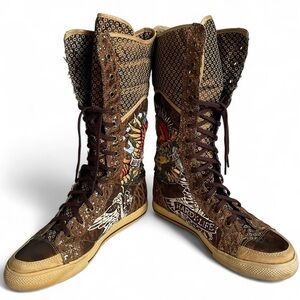 Ed Hardy high top sneakers